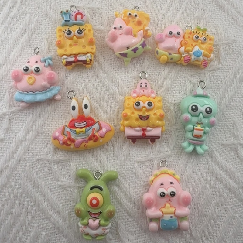 10 buah liontin resin kartun,  - Jewelry Making Accessories ulasan dan harga