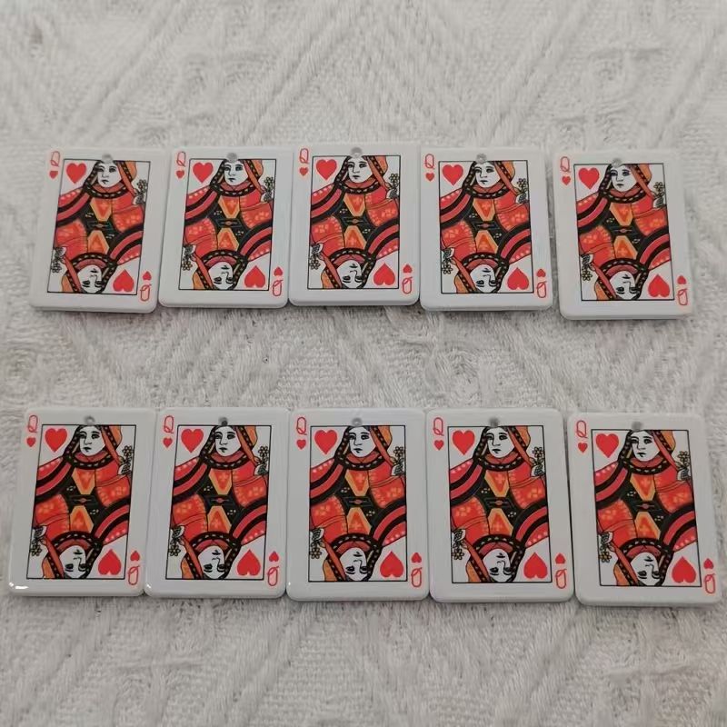 10 buah liontin poker simulasi - Jewelry Making Accessories ulasan dan harga