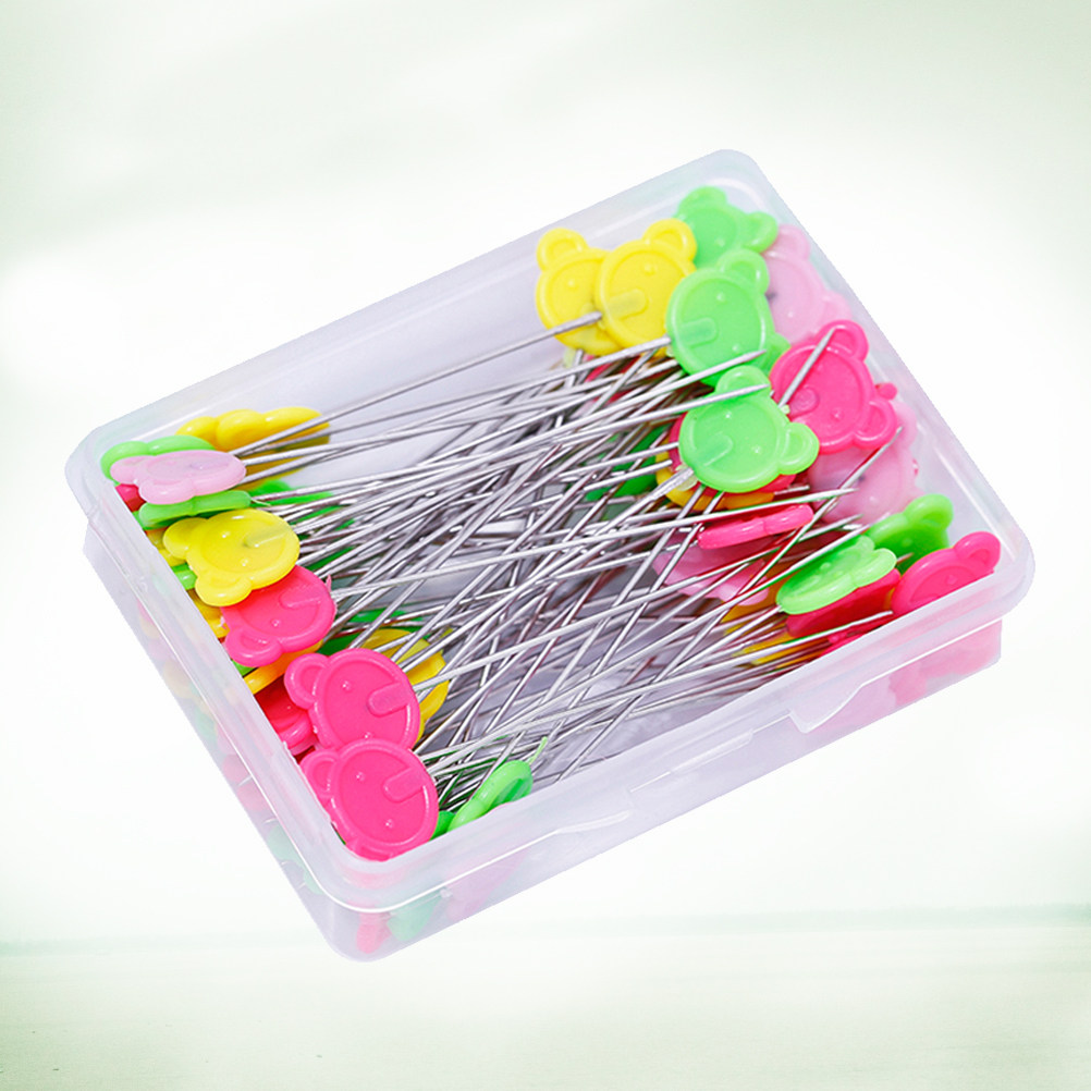 50Pcs Jarum Peniti Kepala Beru - Head Pin Assorted ulasan dan harga