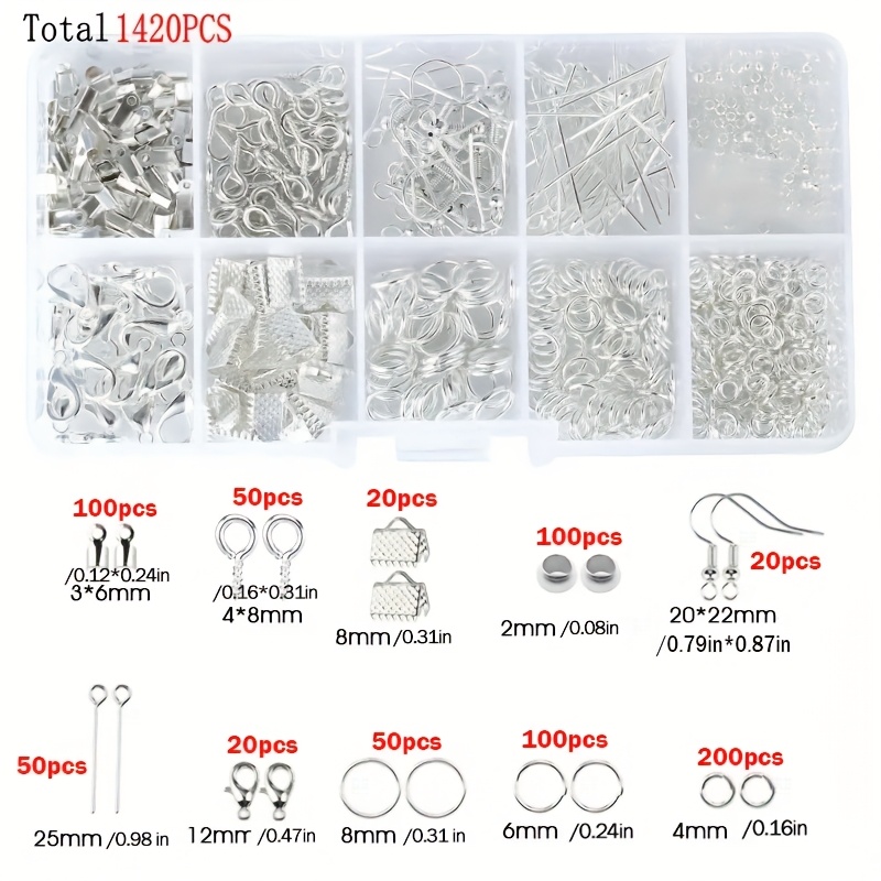 1420pcs 1 kotak Set Perlengkap - Jewelry Making Tool Kit ulasan dan harga