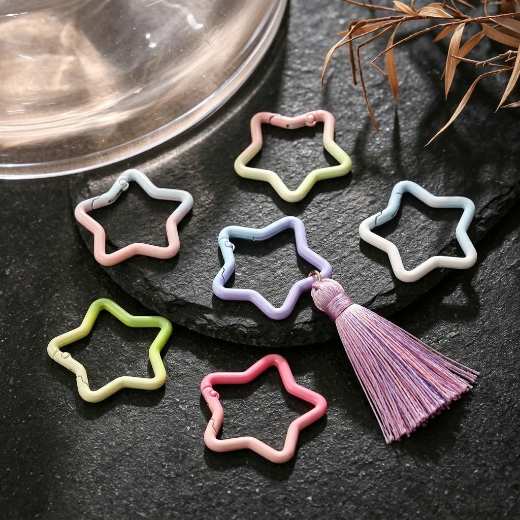 5 Buah Cincin Kunci Bentuk Bin - Jewelry Making Ring Tool ulasan dan harga