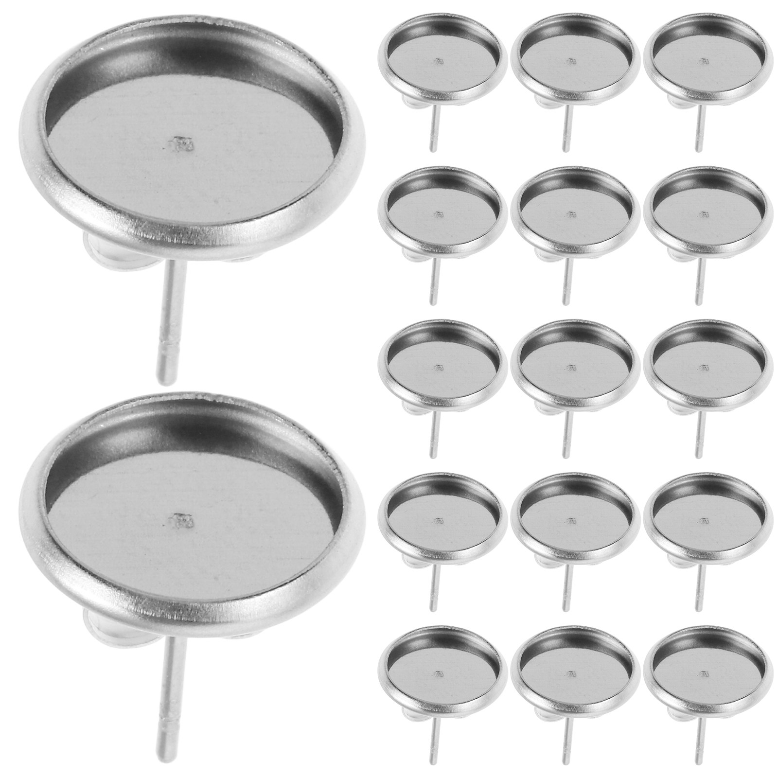 20Pcs Alas Anting Logam Kosong - Jewelry Making With Resin ulasan dan harga