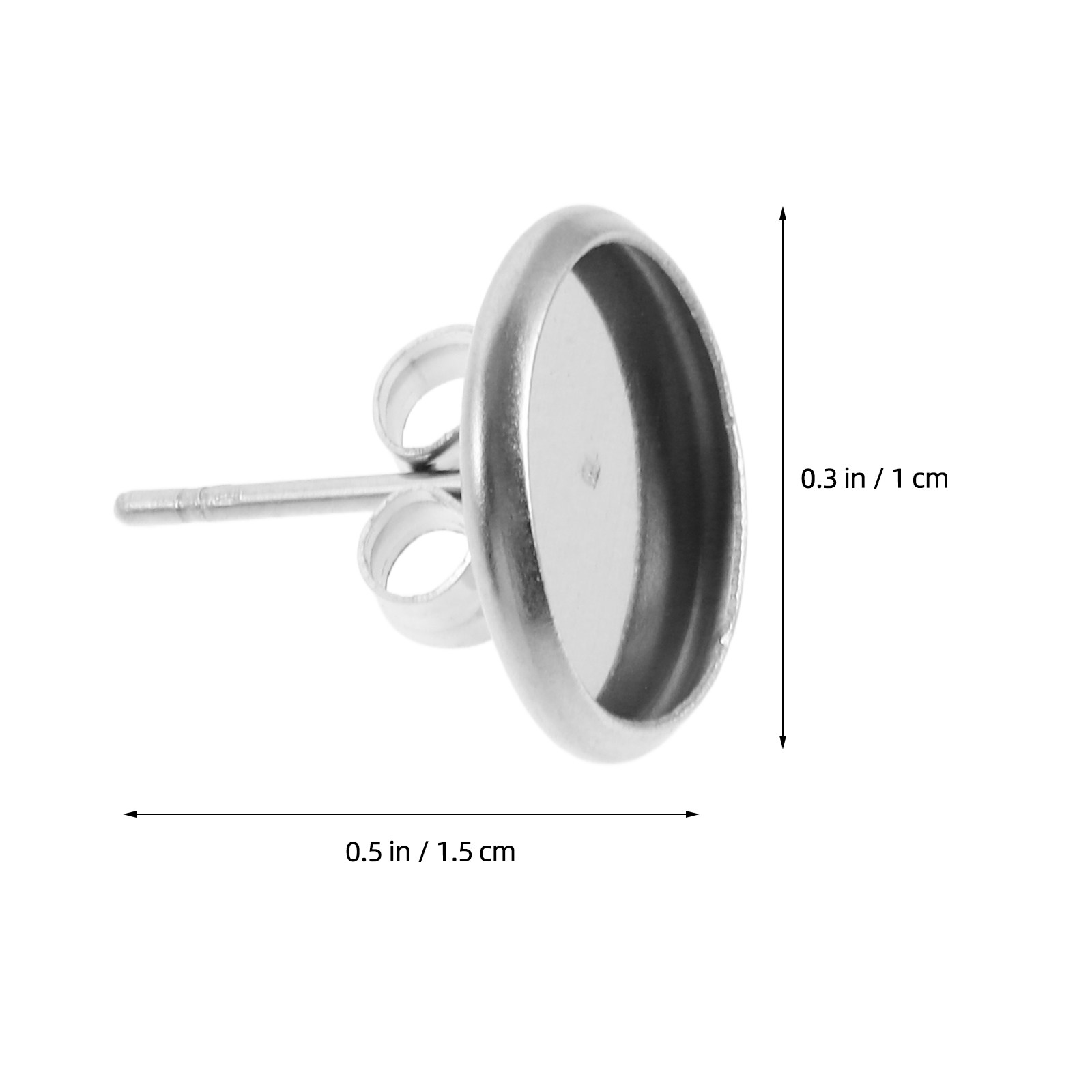 20Pcs Alas Anting Logam Kosong - Jewelry Making With Resin ulasan dan harga