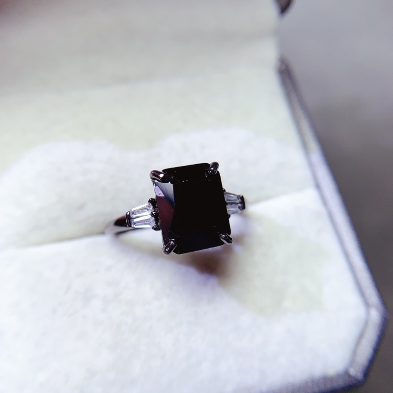 Natual cincin Spinel hitam per - Jewelry Making University ulasan dan harga