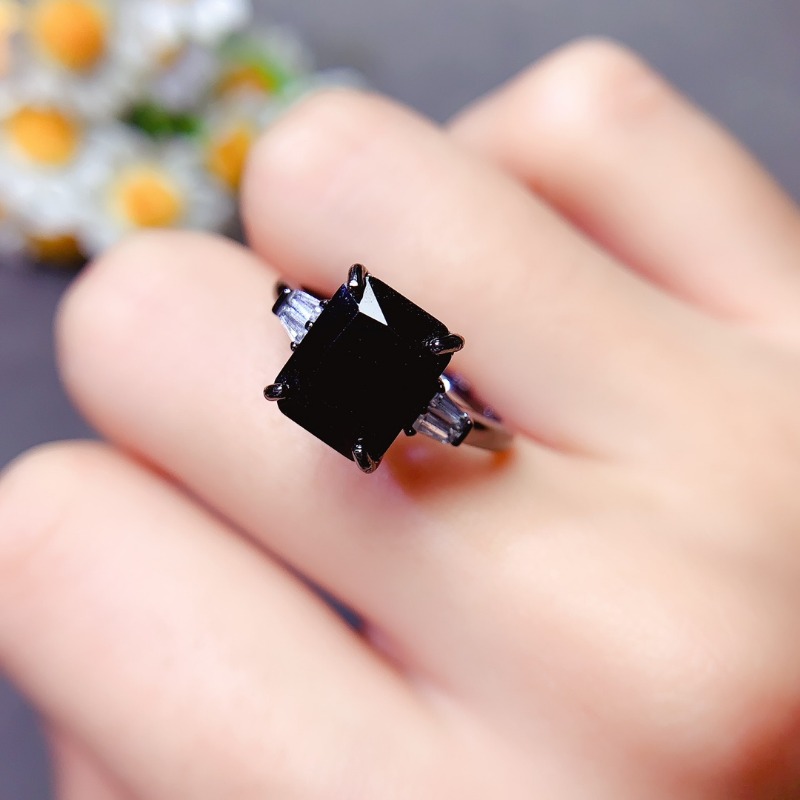Natual cincin Spinel hitam per - Jewelry Making University ulasan dan harga