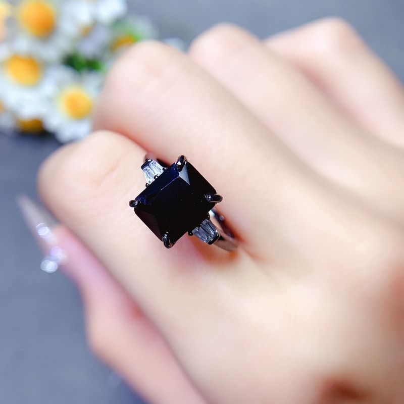Natual cincin Spinel hitam per - Jewelry Making University ulasan dan harga